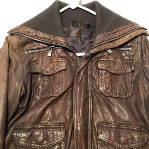 Brown Mendocino leather jacket